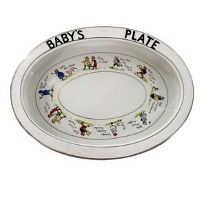 Paragon Fine Bone China Nursery Rhyme Babys Plate Oval Bowl Vintage England